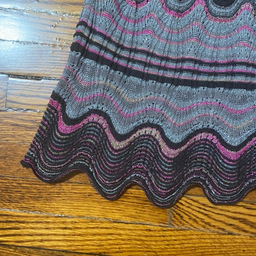 M Missoni Scalloped Edge Knit Skirt (S/M) - Picture 2 of 8